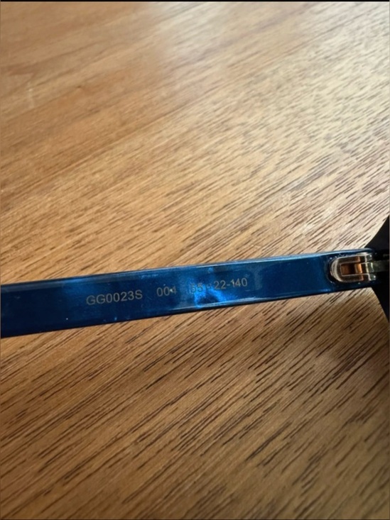 Gucci GG0023S 004 Round Blue Sunglasses Oversized Frame Italy Authentic main image 4